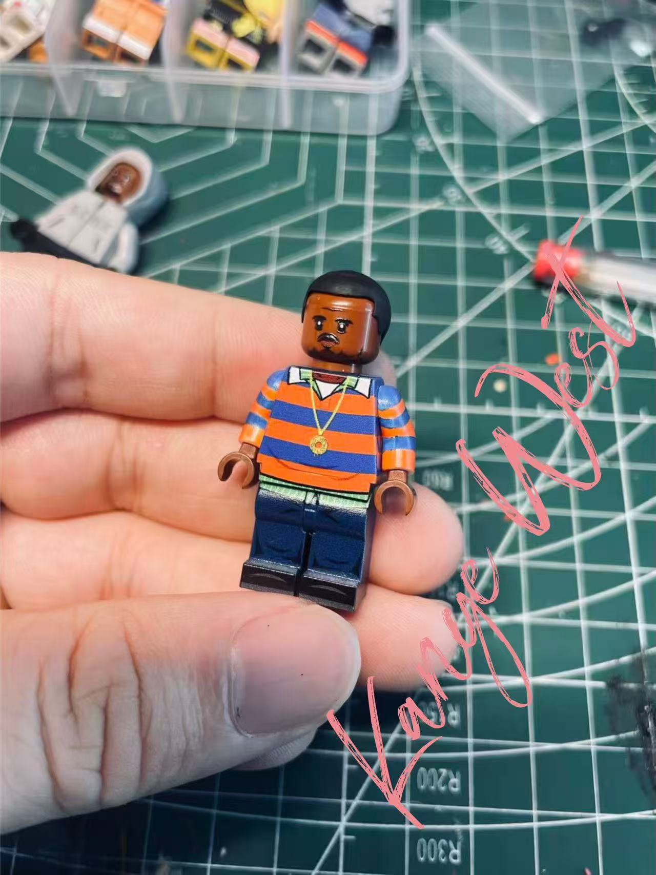 The Weeknd "After Hours" Custom Minifigure - Blinding Lights Red Suit Edition Toy