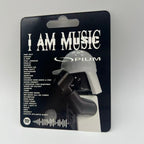 Lil Wayne "I AM MUSIC" custom minifigure packaging, black background, white text, figure visible.