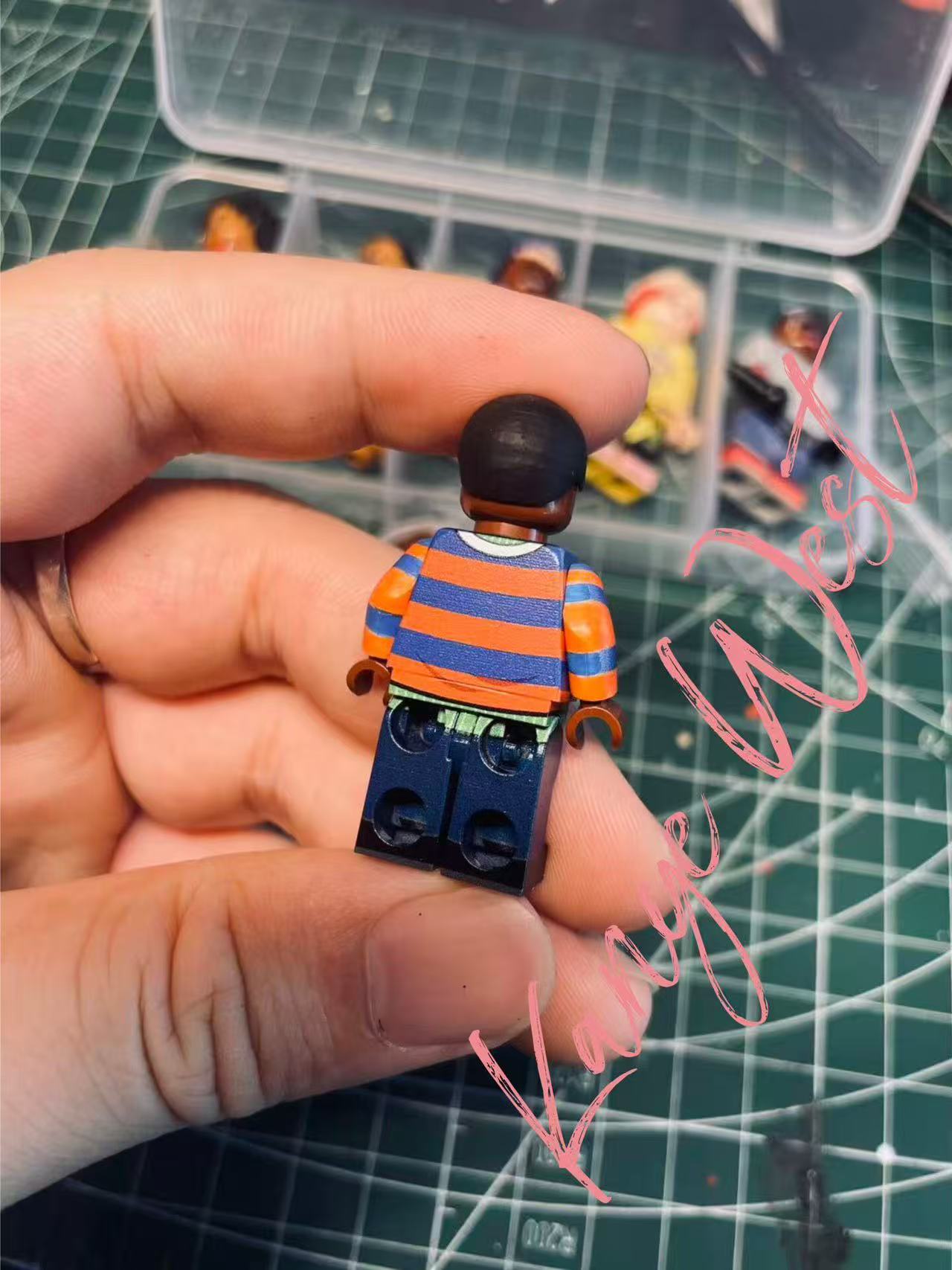 The Weeknd "After Hours" Custom Minifigure - Blinding Lights Red Suit Edition Toy